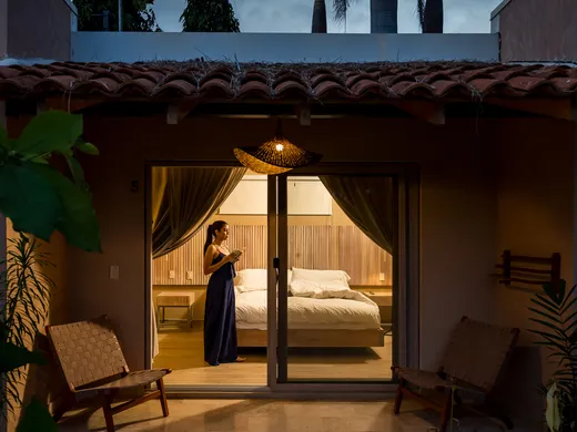 Habitación de Casa Nära con terraza privada